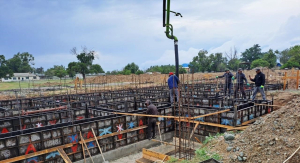 Ысык-Көл айылында 100 орундуу бала бакча имаратынын курулуш иштери кызуу жүрүүдө